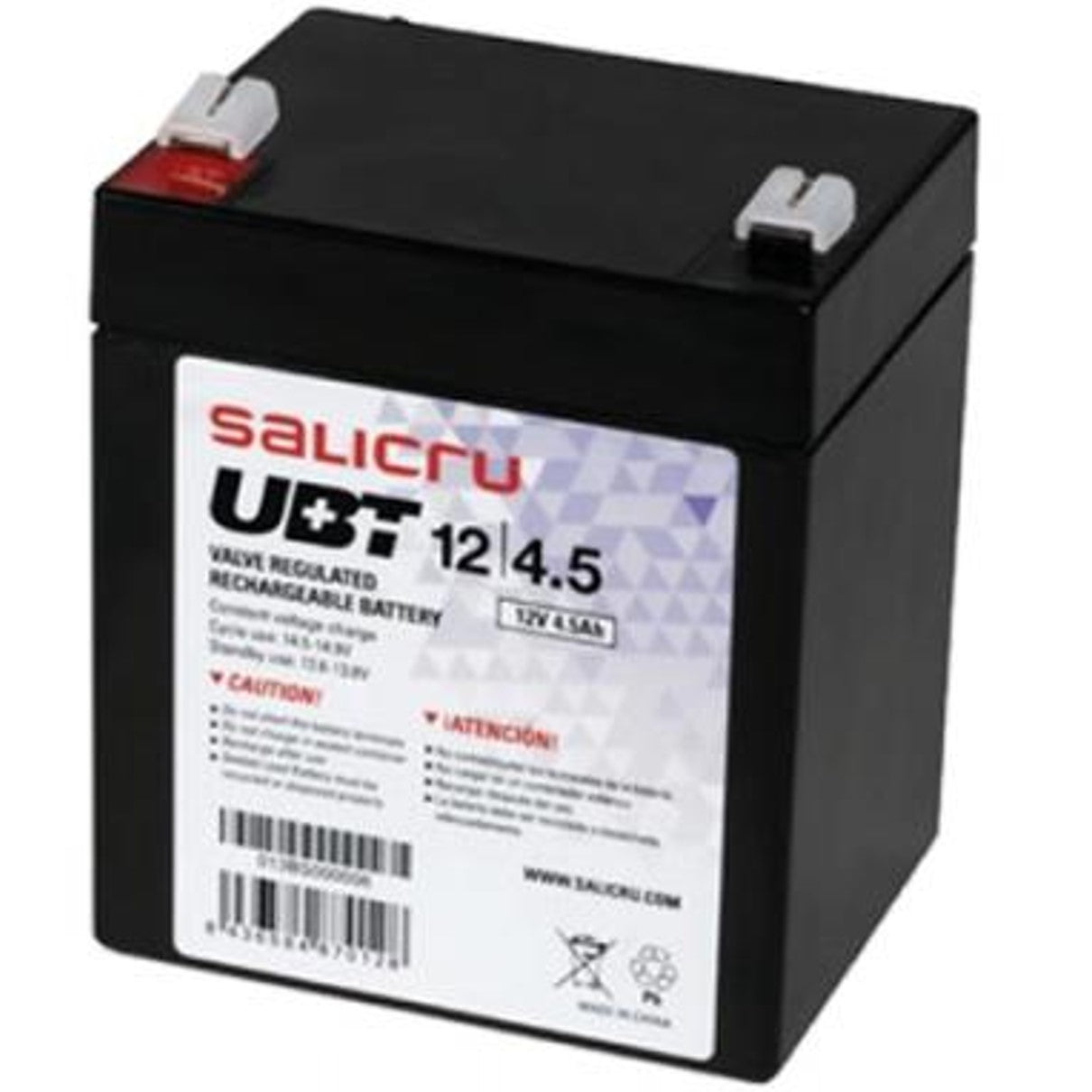 Batería AGM Salicru 4.5Ah 12V para Sistemas SAI