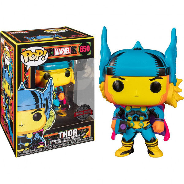 Funko Pop Marvel Black Light Thor - Figura de Vinilo Brillante en la Oscuridad 9cm