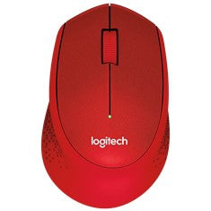 Mouse Logitech M330 Silent Plus Inalámbrico Rojo