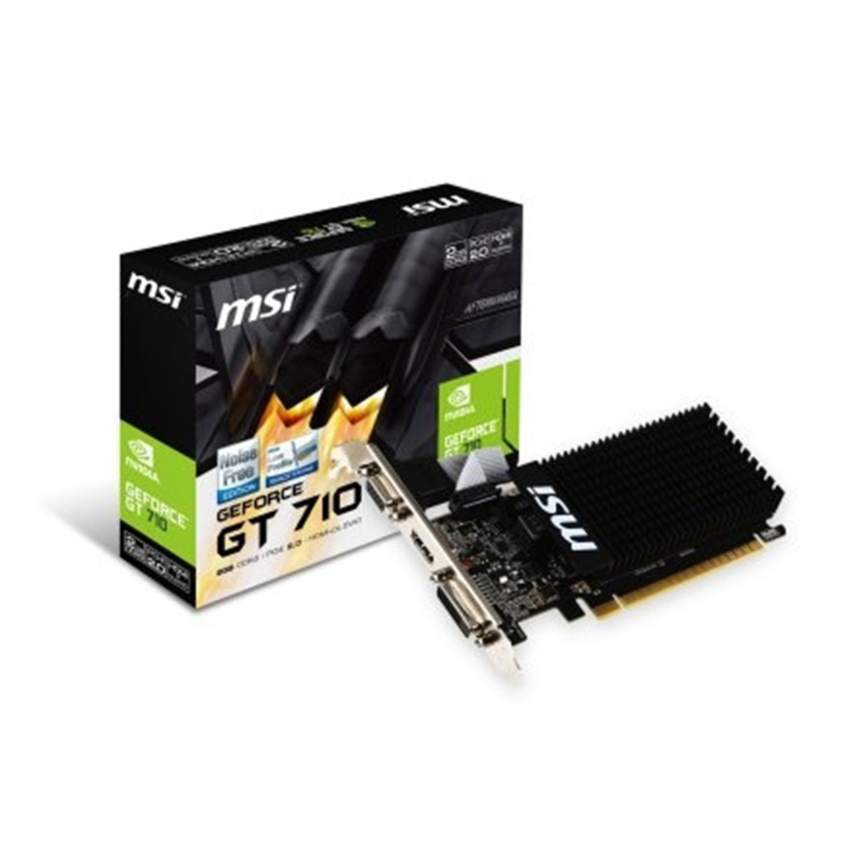 Tarjeta Gráfica MSI GT 710 2GB GDDR3 - PCIe - HDMI, DVI-D y VGA