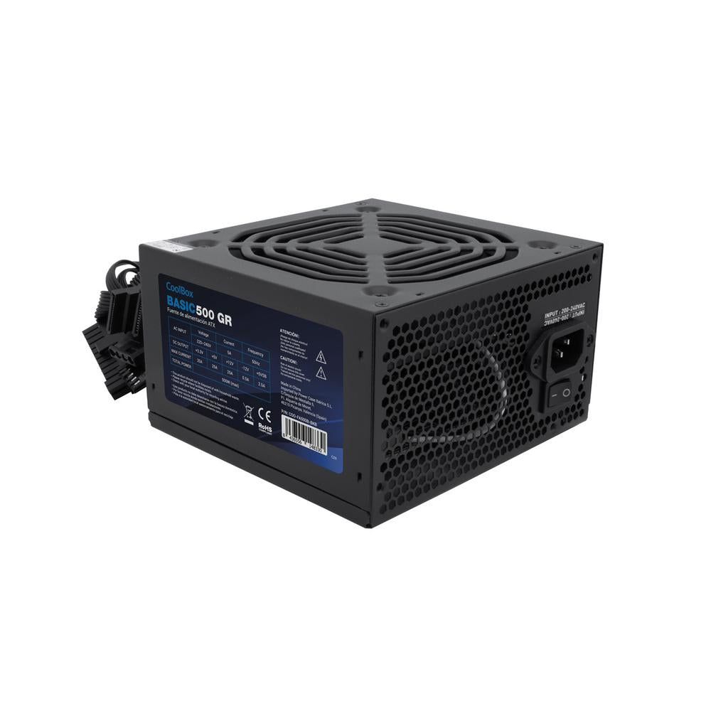 Fuente de Alimentación Coolbox ATX Basic 500W Silenciosa y Eficiente