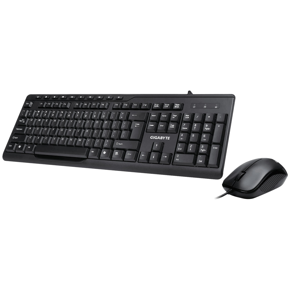 Combo Teclado y Ratón Gigabyte KM6300 Negro USB - Diseño Ergonomico y Funcional