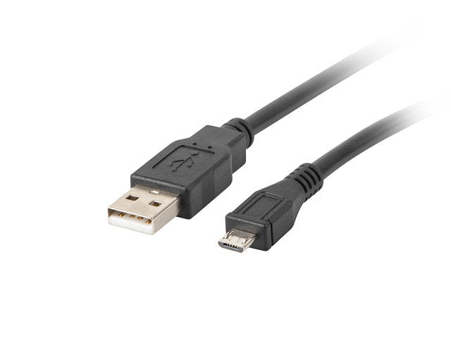 Cable USB 2.0 Micro-B macho Lanberg 1m Negro