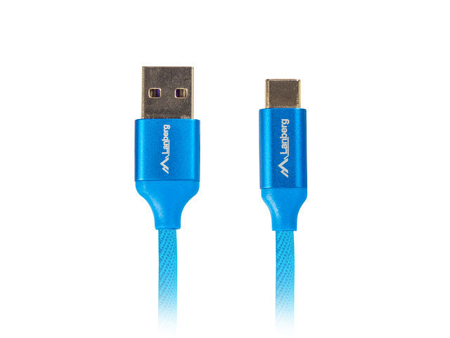 Cable USB Tipo C a USB Tipo A 2.0 Quick Charge 3.0 - 1.8m Azul