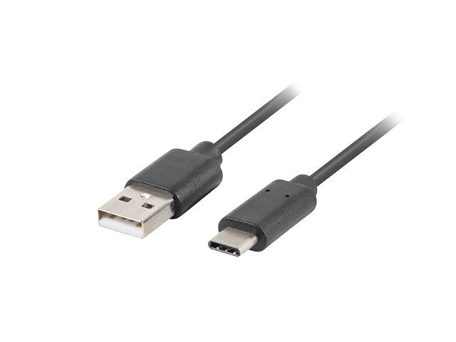 Cable USB Lanberg 2.0 Tipo C a Tipo A - 0.5m Negro