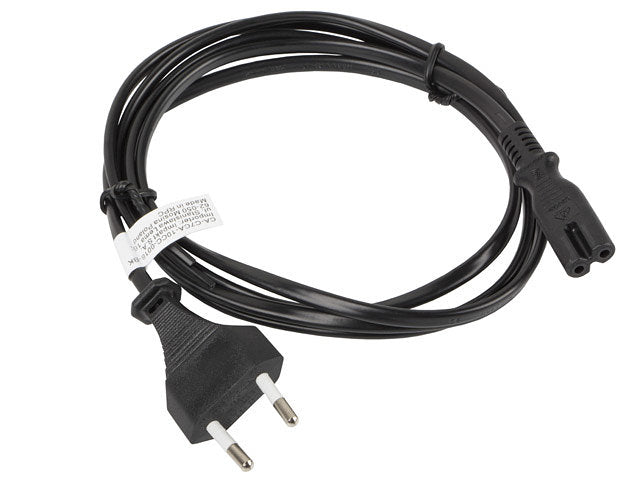 Cable de Alimentación Lanberg CEE 7/16 a IEC 320 C7 - 1.8m Negro