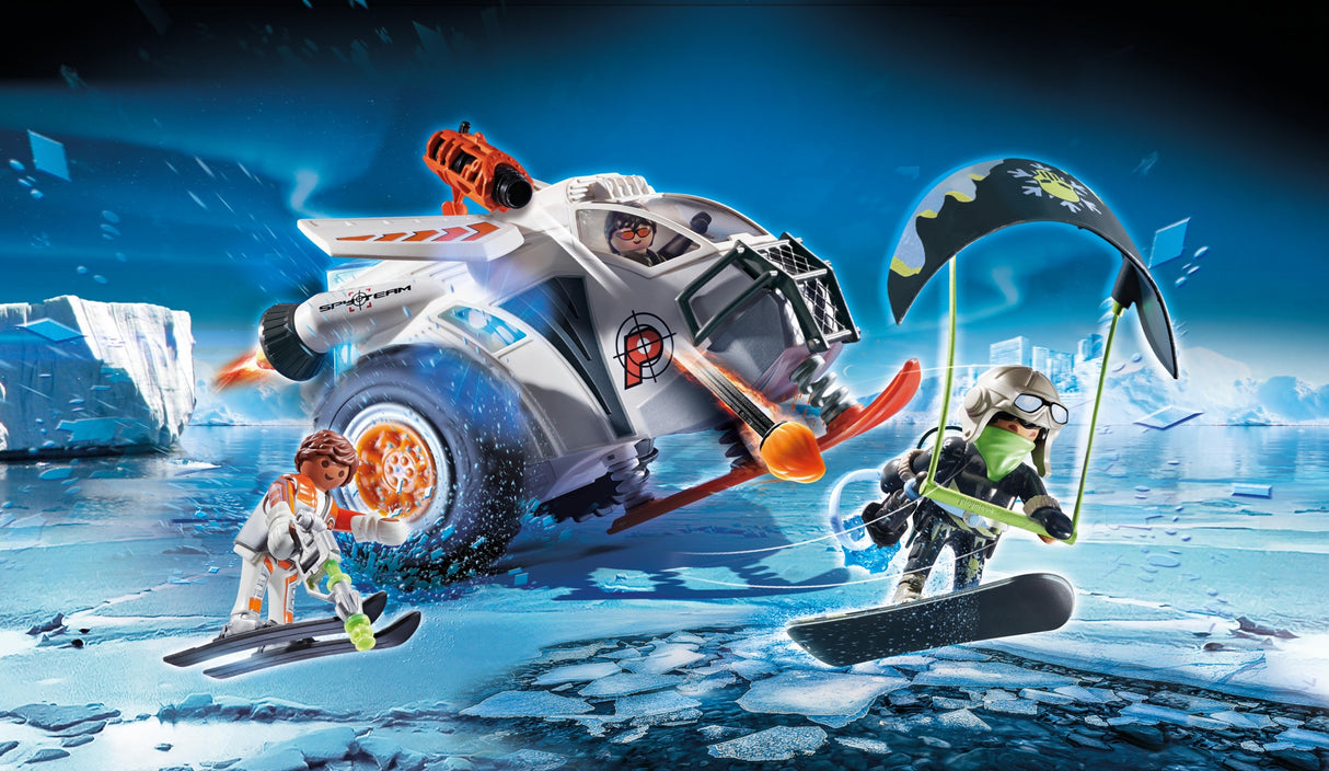 Planeador de Nieve Espías de Playmobil con Portal de Hielo Iluminado
