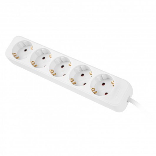 Regleta Lanberg 5 Tomas Schuko Blanca con Protección Infantil - 3m