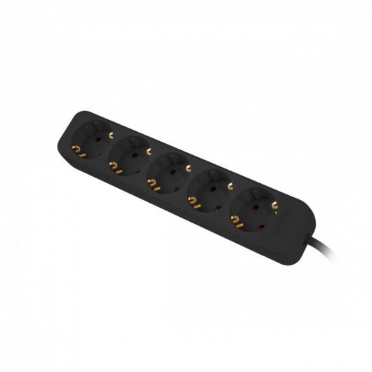 Regleta Lanberg 5 Tomas Schuko Negra 3m - Protección y Estilo