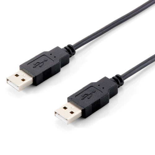 Cable USB 2.0 Tipo A Macho a Macho 1.8m Doble Blindado Negro