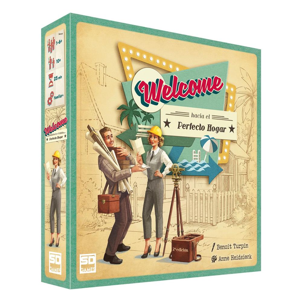 Juego de Mesa Welcome: Construye la Ciudad Perfecta en los 50