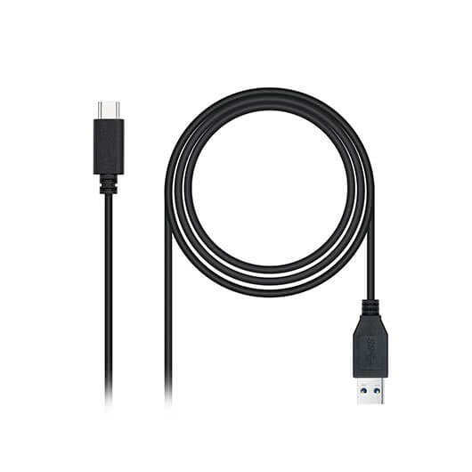 Cable USB-A 3.1 a USB-C 3.1 Macho/Macho 1.5m - NANOCABLE Negro