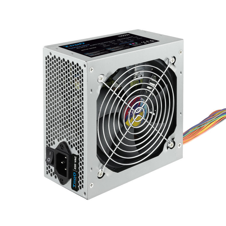 Fuente de Alimentación TooQ TQAPOLO 500W ATX PFC Activo con Ventilador Silencioso