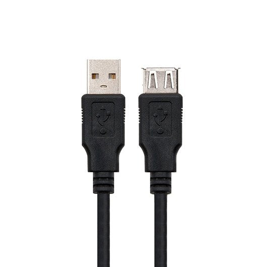 Cable Alargador USB 2.0 Nanocable 1.8m Negro Macho-Hembra