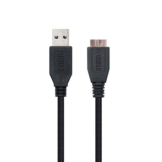 Cable USB 3.0 Tipo A a Micro USB 3.0 Macho - 1m Negro