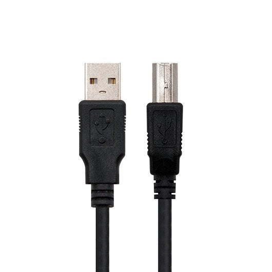 Cable USB 2.0 NANOCABLE Tipo A Macho a Tipo B Macho - 1.8m Negro