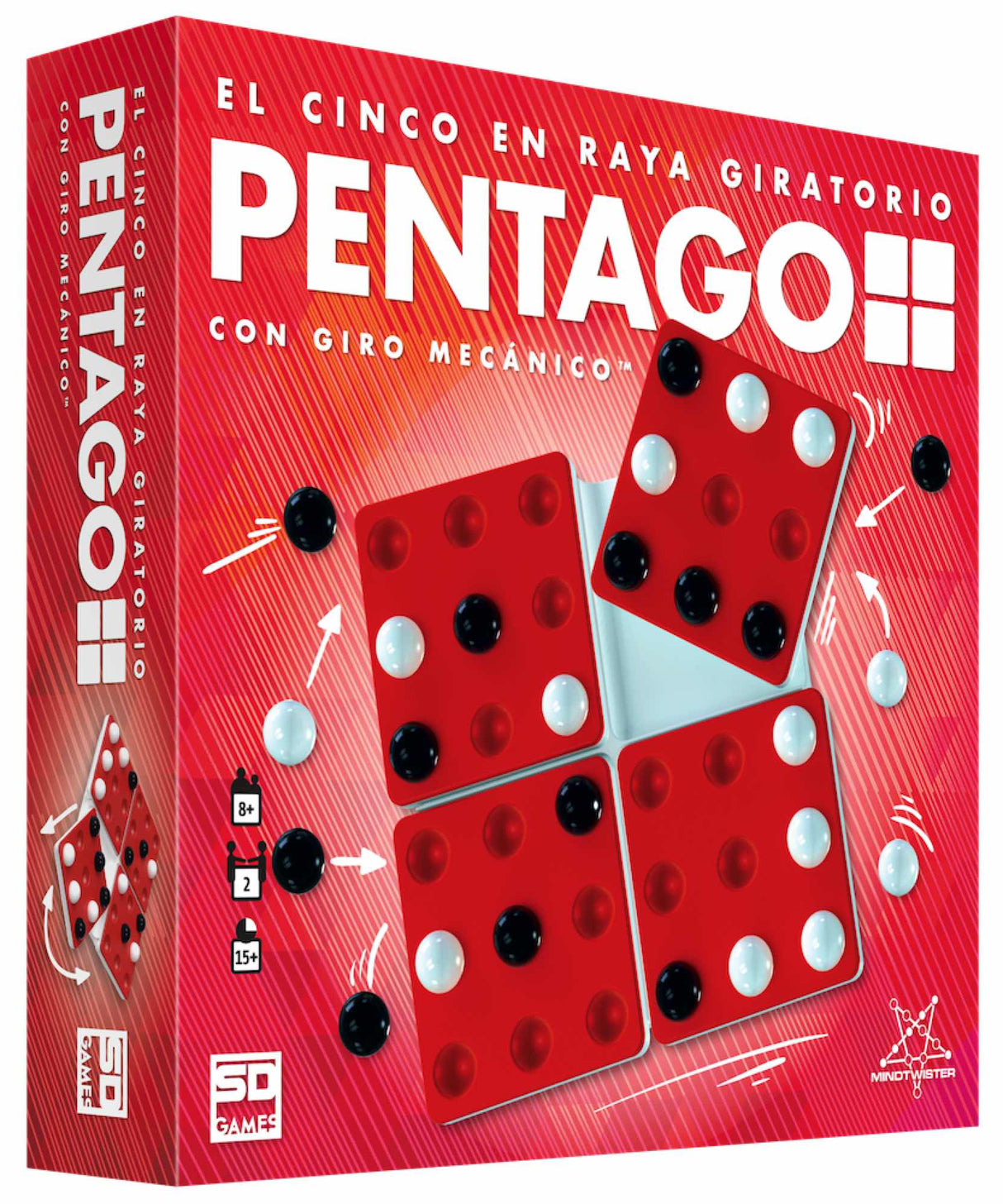 Pentago - Juego de Estrategia Giratorio para 2 Jugadores (8+)