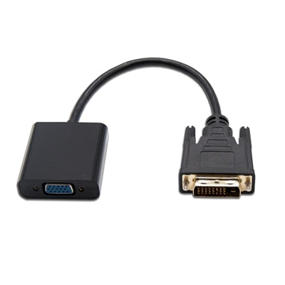 Conversor DVI 24+1 a VGA Macho - Hembra, 10cm, Negro