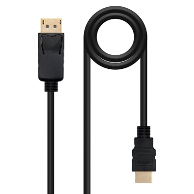 Cable Convertidor DisplayPort a HDMI Nanocable 1m Macho Negro