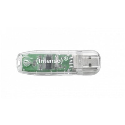 Memoria USB 2.0 Intenso Rainbow 32GB Transparente - Almacenamiento Eficiente