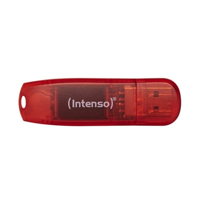 Memoria USB 2.0 Intenso Rainbow 128GB Rojo - Alta Velocidad y Diseño Compacto