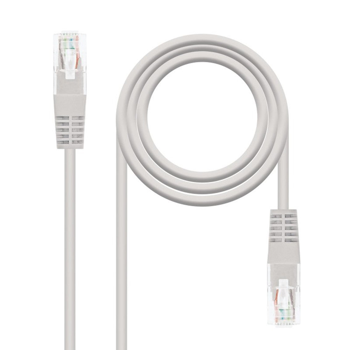 Cable Red Nanocable RJ45 UTP Cat6 1m Gris - Alta Velocidad y Conexión Segura