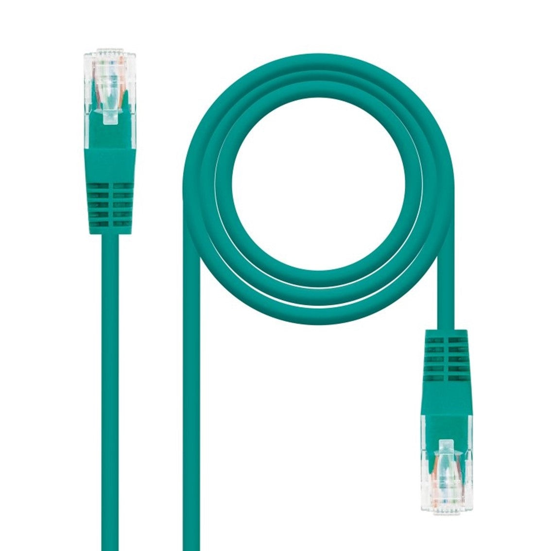 Cable Red Latiguillo RJ45 Cat. 6 UTP 0.5m Verde - Nanocable