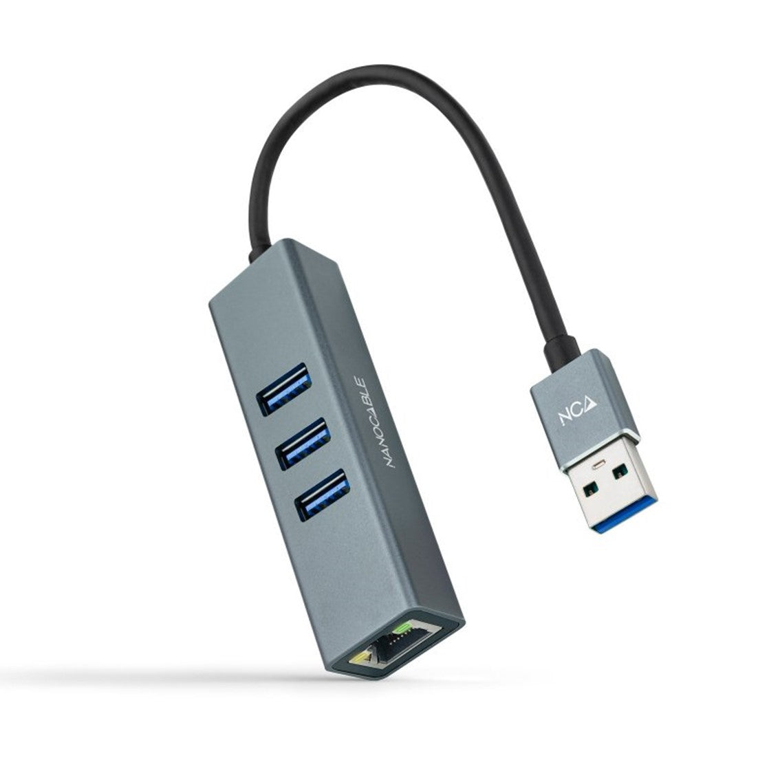 Conversor de Red USB 3.0 a Ethernet + 3 Puertos USB 3.0 - Nanocable