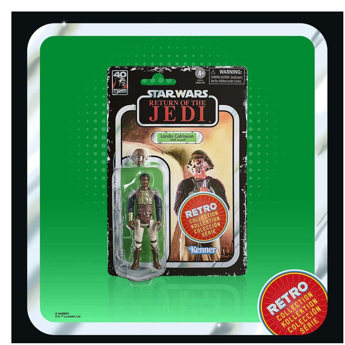 Figura hasbro star wars retro collection - lando caalrissian (skiff guard)