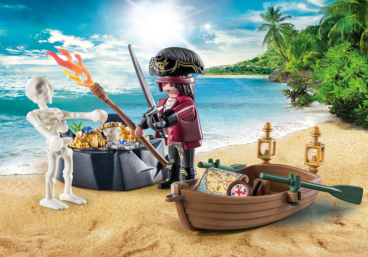 Pack de Aventura Pirata con Barco de Remos de Playmobil