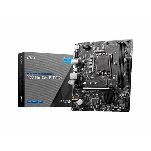 Placa Base MSI Pro H610M-E DDR4 ATX LGA 1700 con Soporte Dual Channel y 7.1 Audio