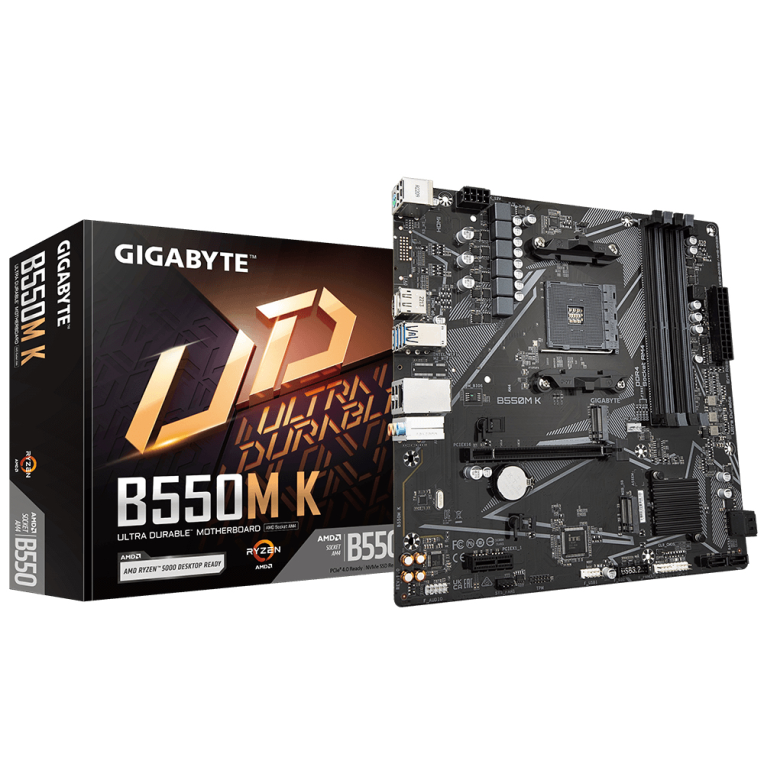 Placa base Gigabyte B550M K AM4 Micro ATX 4x DDR4 4x SATA3 4x USB 3.2 4x USB 2.0