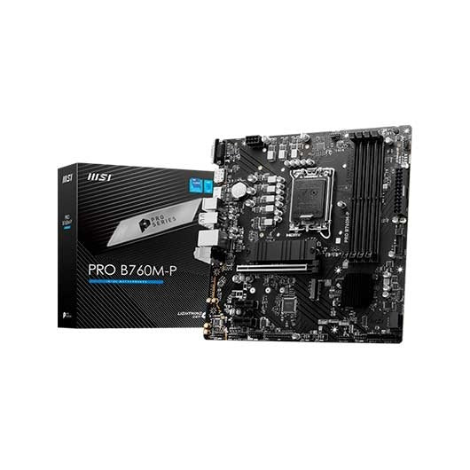 Placa Base MSI Pro B760M-P ATX para Procesadores Intel LGA 1700 Con Soporte DDR5