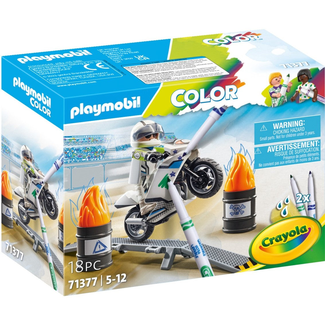 Playmobil Color Moto Personalizable con Accesorios Crayola