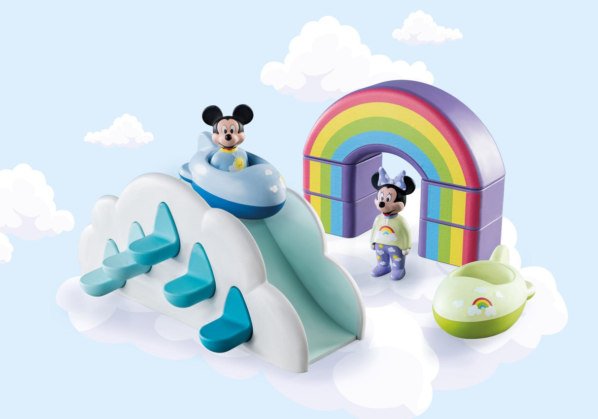 Casa en las Nubes de Playmobil 1.2.3 con Mickey y Minnie: Diversión Educativa y Creativa