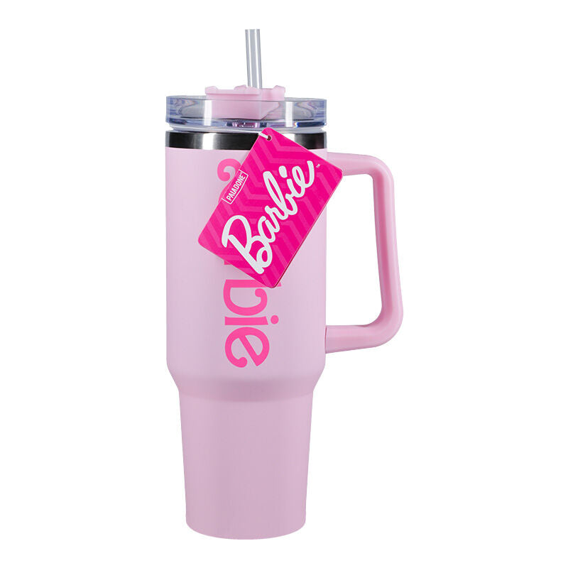 Vaso Termo XL Paladone Barbie con Pajita - 1200 ml
