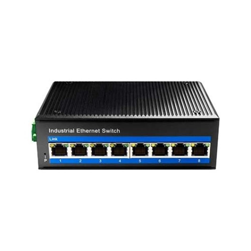Conmutador Ethernet Industrial CUDY IG1008 de 8 Puertos con Alimentación Dual y Protección IP40