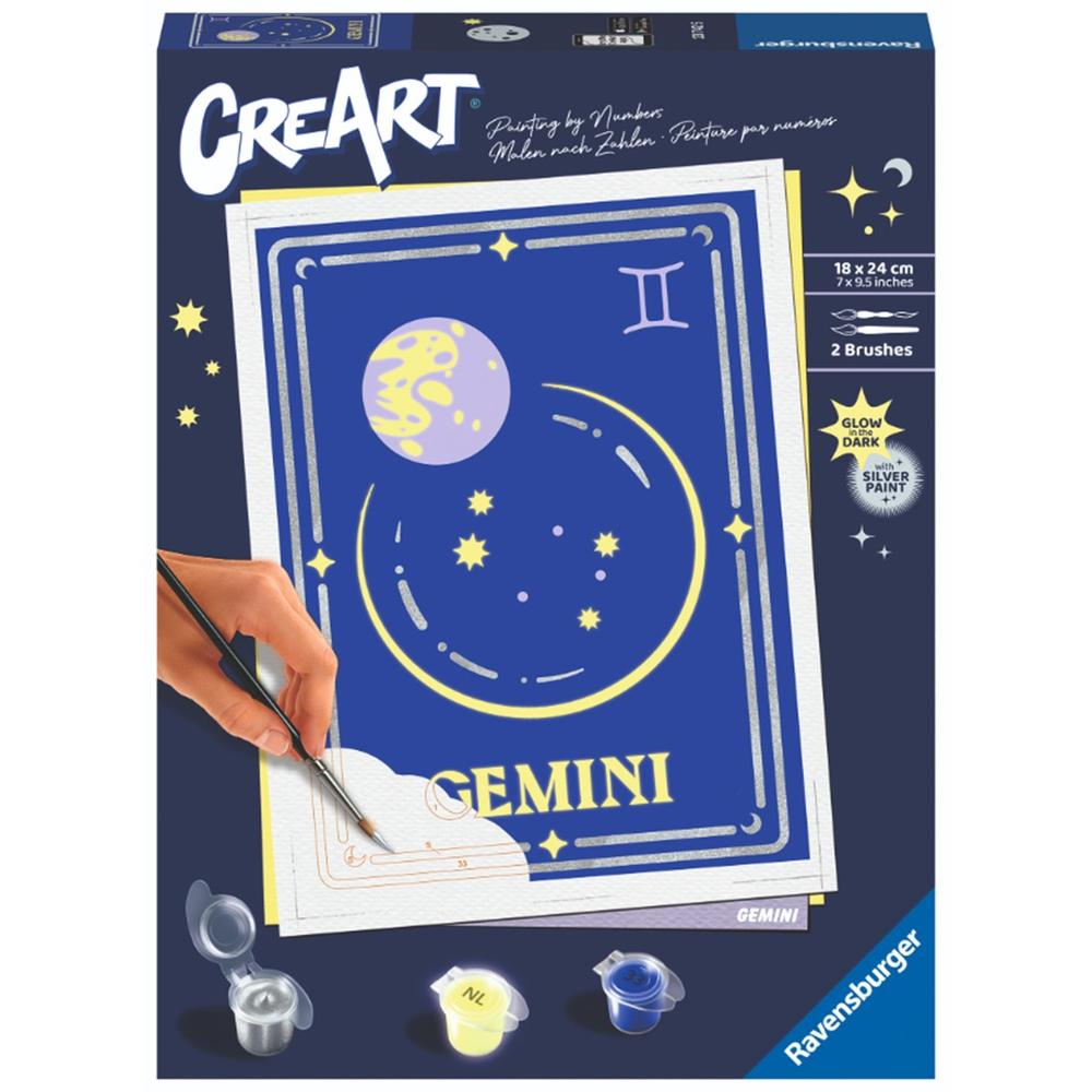 Kit de Pintura por Números Ravensburger CreArt: Géminis - Arte y Creatividad (+7 años)