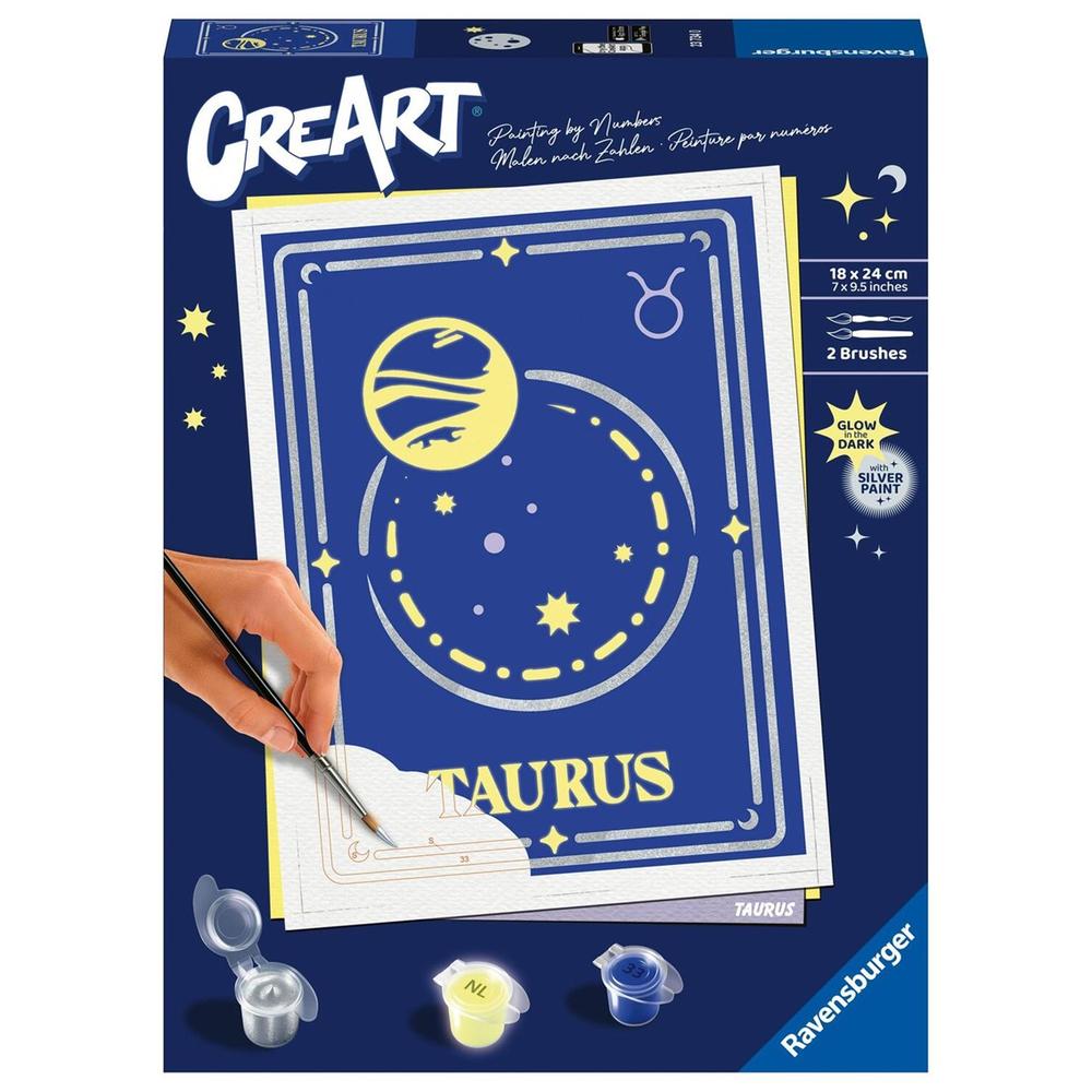 Kit de Pintura por Números Ravensburger CreArt Serie Trend D Zodiac: Tauro (+13 años)