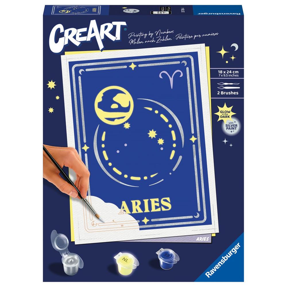 Kit de Pintura por Números Ravensburger CreArt Serie Trend D Zodiac: Aries - Pintura Creativa (+13 años)