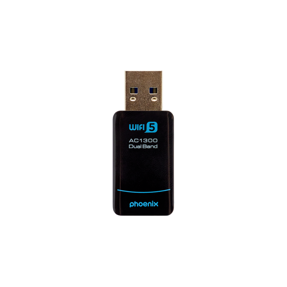 Phoenix nano adaptador usb receptor red inalámbrico 1300mbps dual band