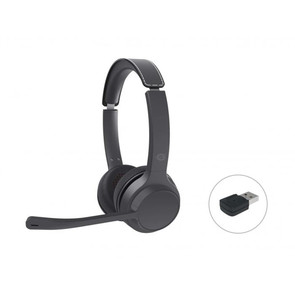 Auriculares Bluetooth Conceptronic Polona04BA Inalámbricos Negros con Micrófono y Cancelación de Ruido