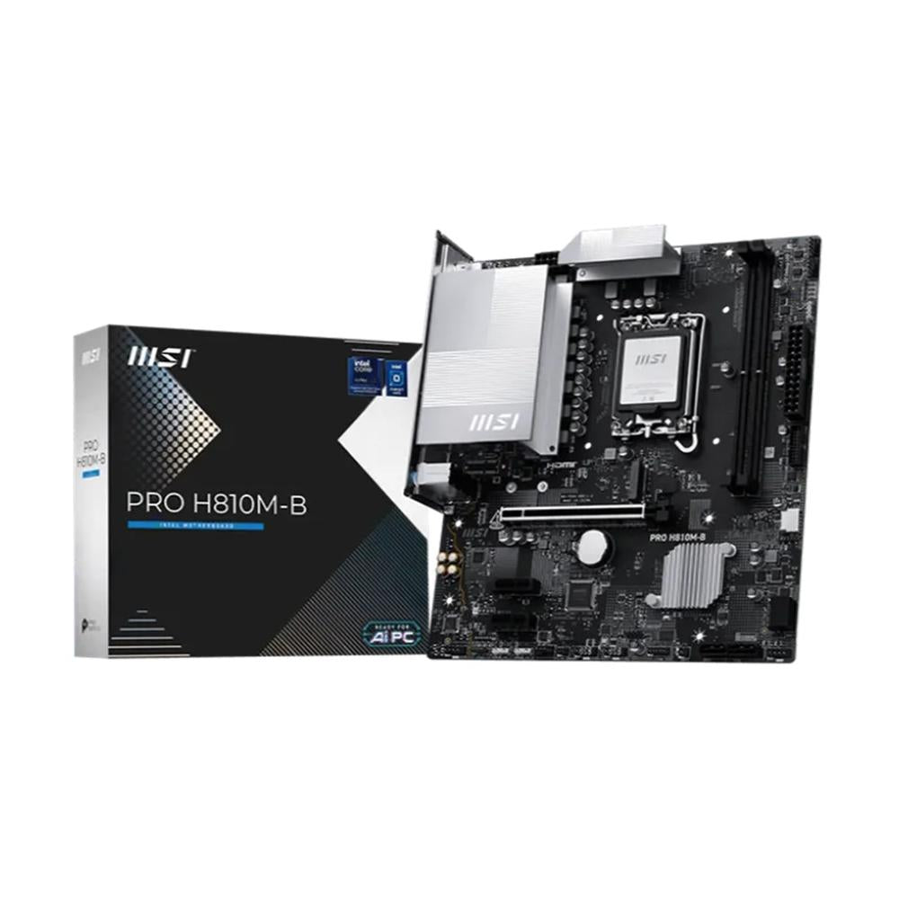 Placa Base MSI PRO H810M-B Micro ATX con Soporte DDR5 y Chipset Intel H810