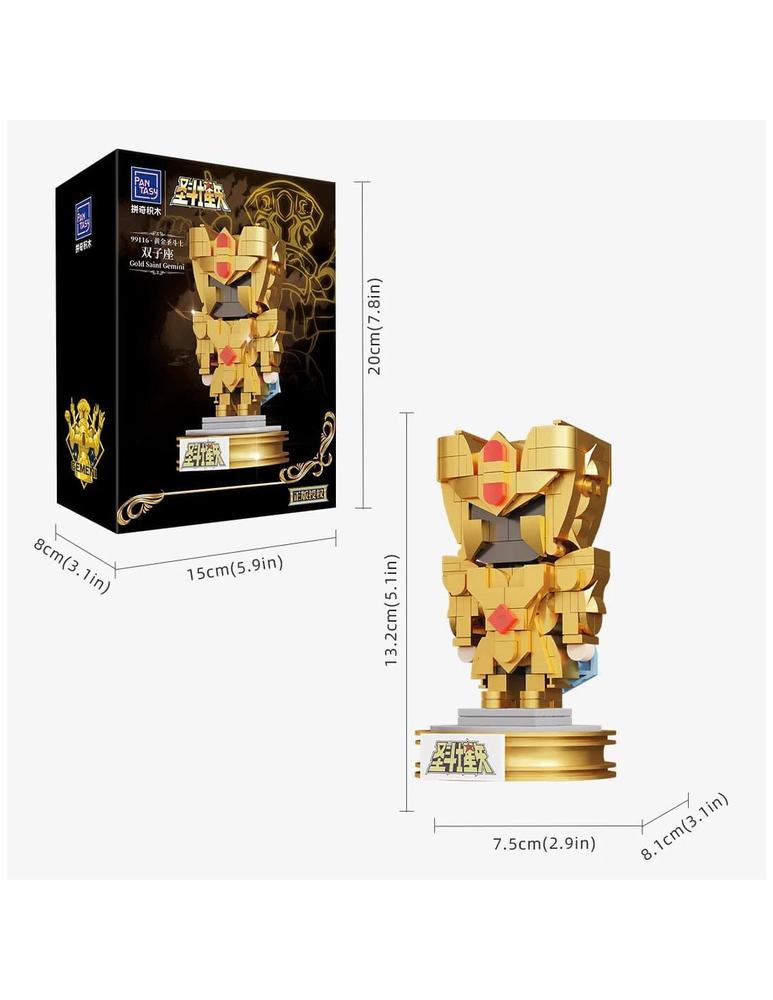 Set de Construcción Mini Caballero de Oro Géminis - Saint Seiya 13 cm