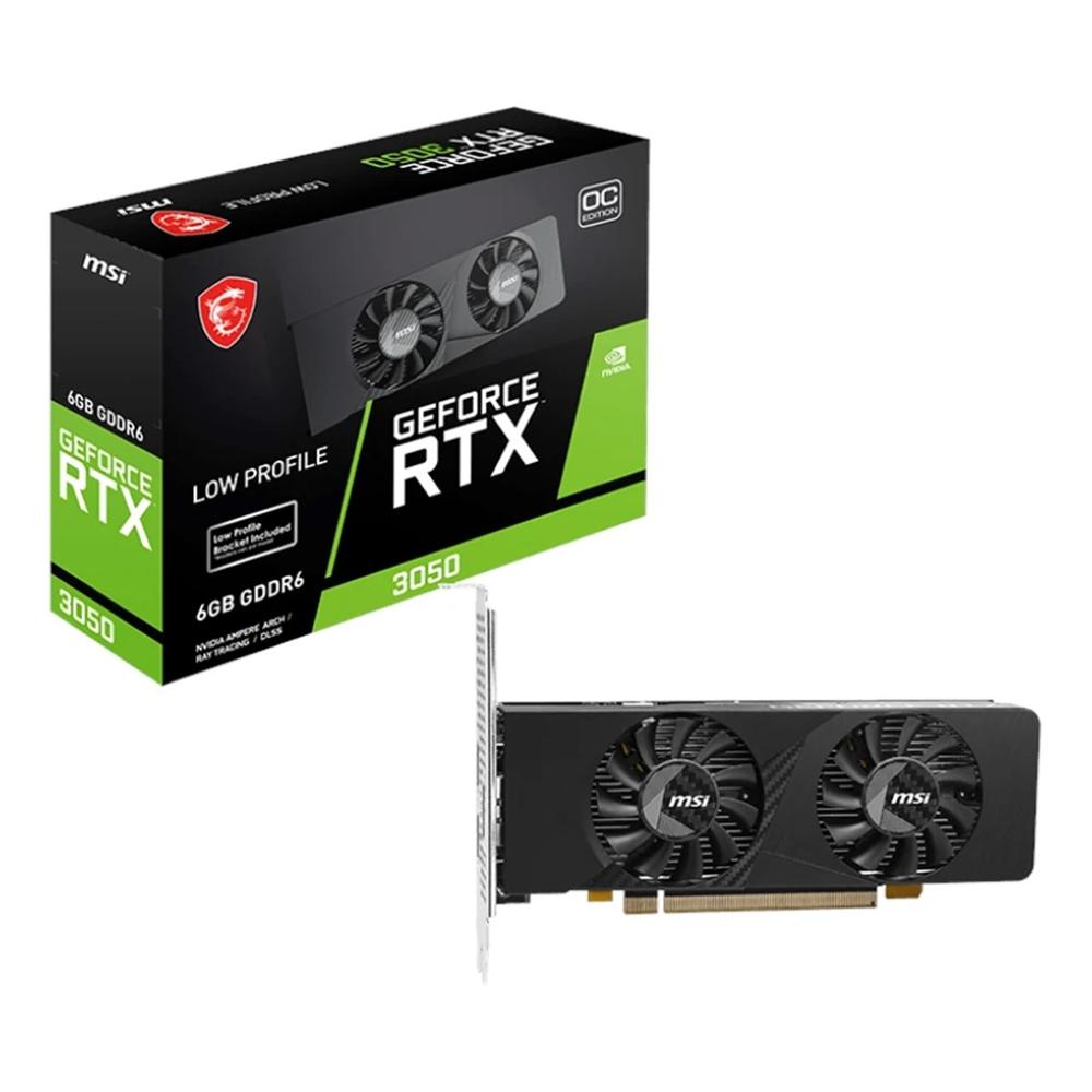 MSI GeForce RTX 3050 LP E 6G OC GDDR6 - 2x HDMI - 1x DP