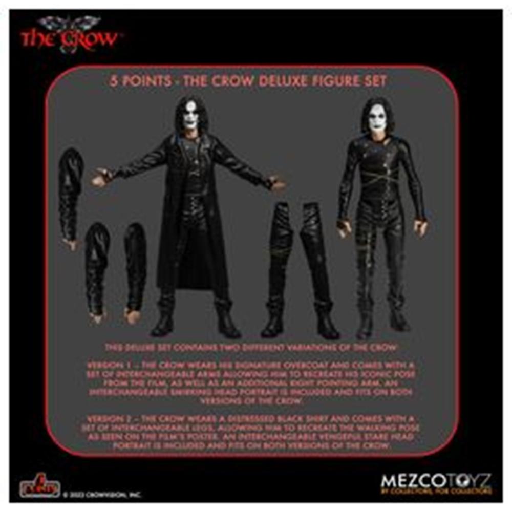 Set Deluxe de Figuras The Crow 5 Points XL - Mezco Toyz 10 cm