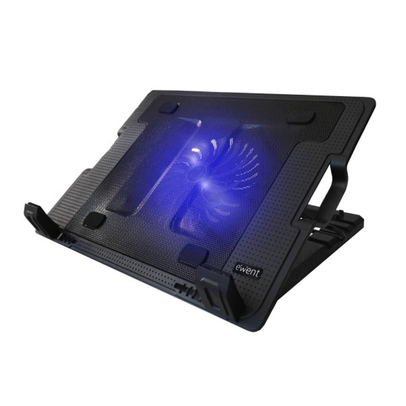Soporte de Refrigeración para Portátil Ewent EW1258 con Ventilador Silencioso y Ajustes de Ángulo