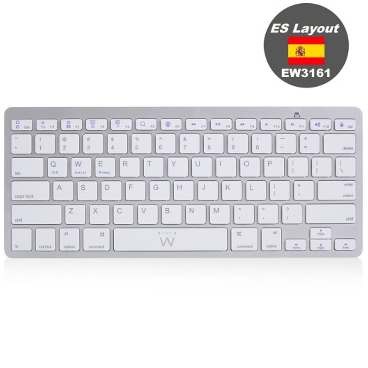 Teclado Bluetooth Ultradelgado Ewent EW3161 para Tablets - Formato Español (QWERTY)