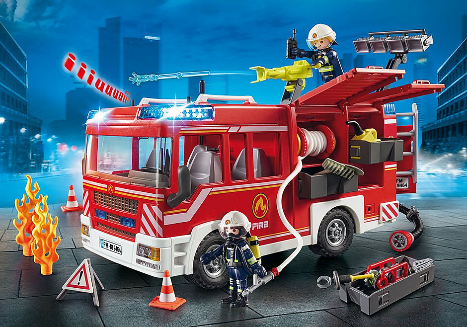 Camión de Bomberos PLAYMOBIL de Ciudad con Bomberos y Herramientas