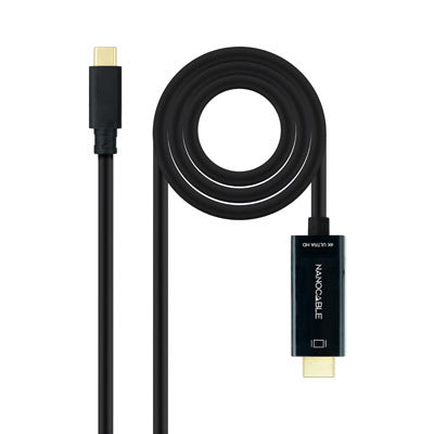 Cable Conversor USB-C a HDMI de 1.8 m - Alta Resolución 4K 60Hz, Negro